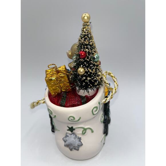 Vintage Ceramic Christmas Elf Pixie Spreading a little holiday Pixie Dust ! OOAK - Picture 11 of 16